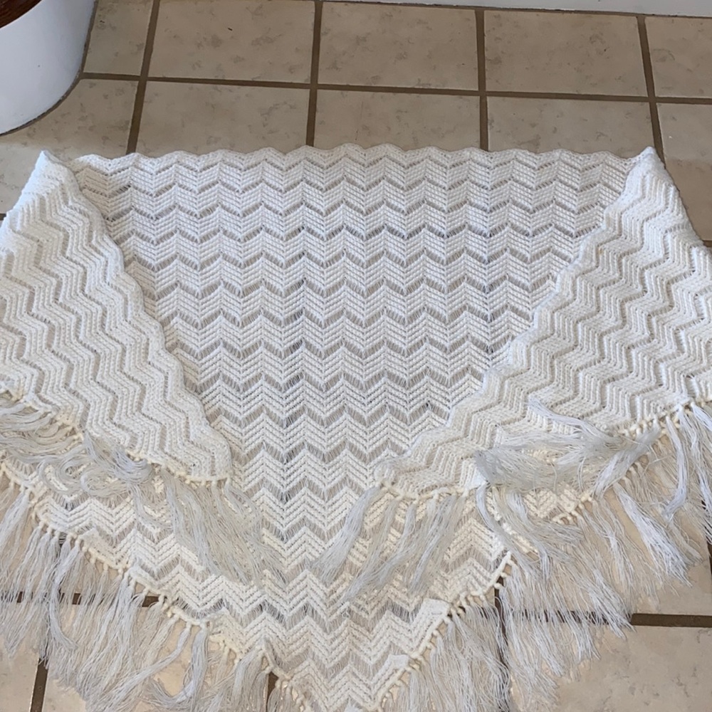 Vintage crocheted shawl